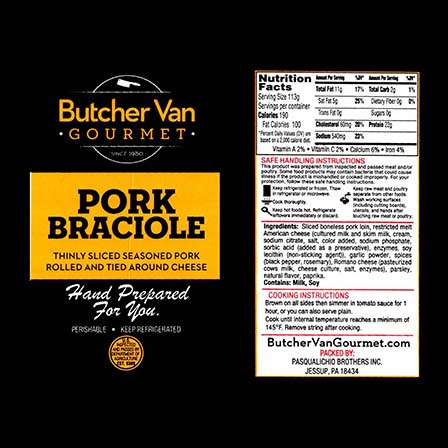Pork Braciole Label