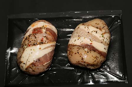 Rosemary & Basil Seasoned Bacon Wrapped Chicken Breast