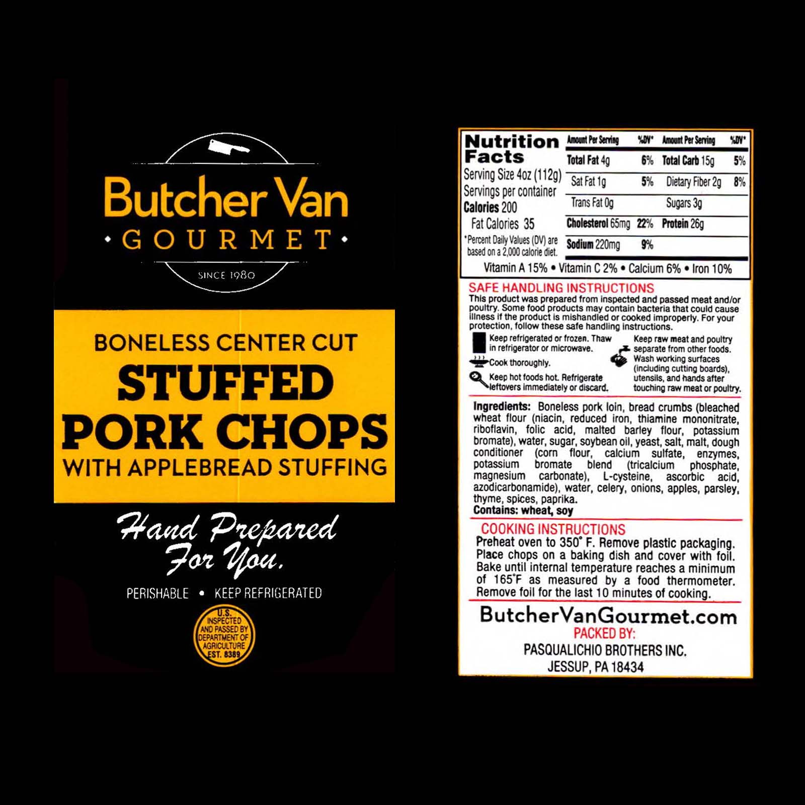 Stuffed Boneless Pork Chops