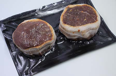 Steakhouse Seasoned Bacon Wrapped Beef Chuck Tender Filet